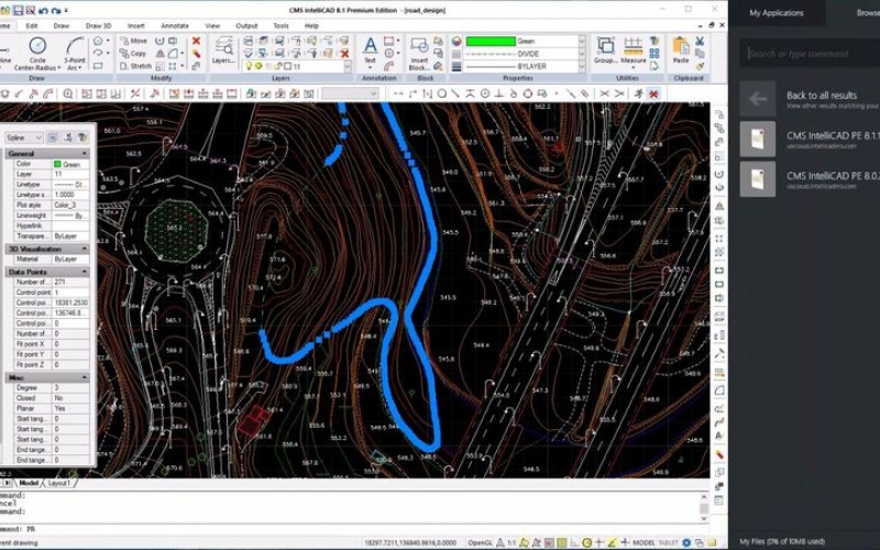 CMS IntelliCAD PE software CAD por assinatura compatível com arquivo DWG