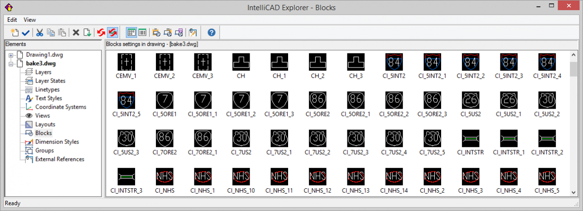 IntelliCAD Explorer - Navegador de blocos
